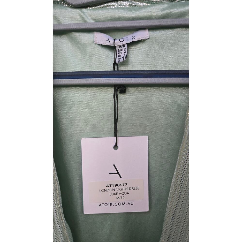Atoir London Nights Dress in Luxe Aqua Size 10 NWT - Picture 4 of 4